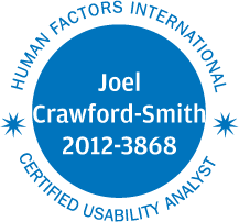 Human Factors International Certified Usability Analyst certification creadential logo